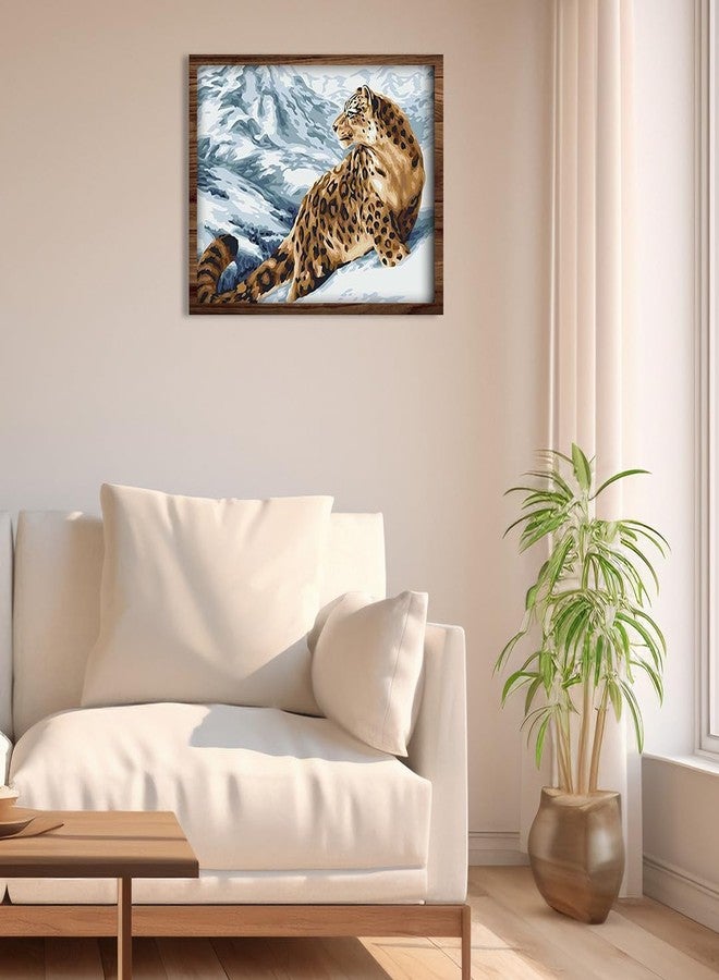 Durgdas Paint by Numbers Kit - DIY Canvas Landscape Art for All Ages, Perfect for Living Room, Bedroom, or Office Décor, No Frame Included (Snow Leopard) - Image 2